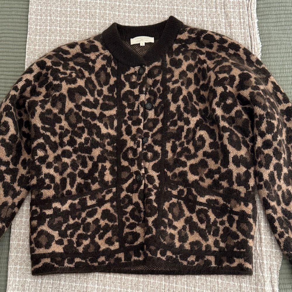 Chunky animal print cardigan - worn 2x